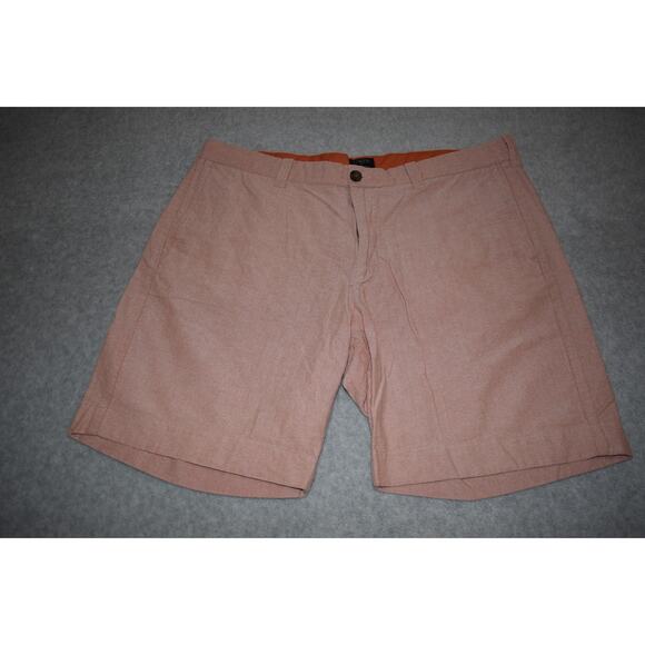 J Crew Shorts Mens Size 36 Orange 8" Inseam Khakis Chinos Cotton FLAT Gramecry - Picture 1 of 4